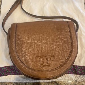 Tory Burch Leather Saddle Crossbody